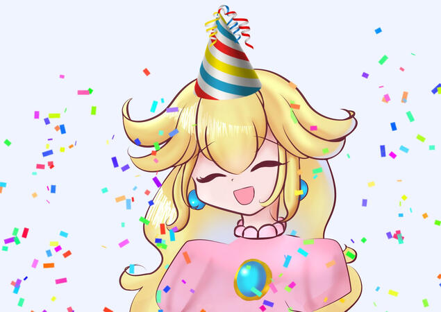 Princess Peach (My bday art)